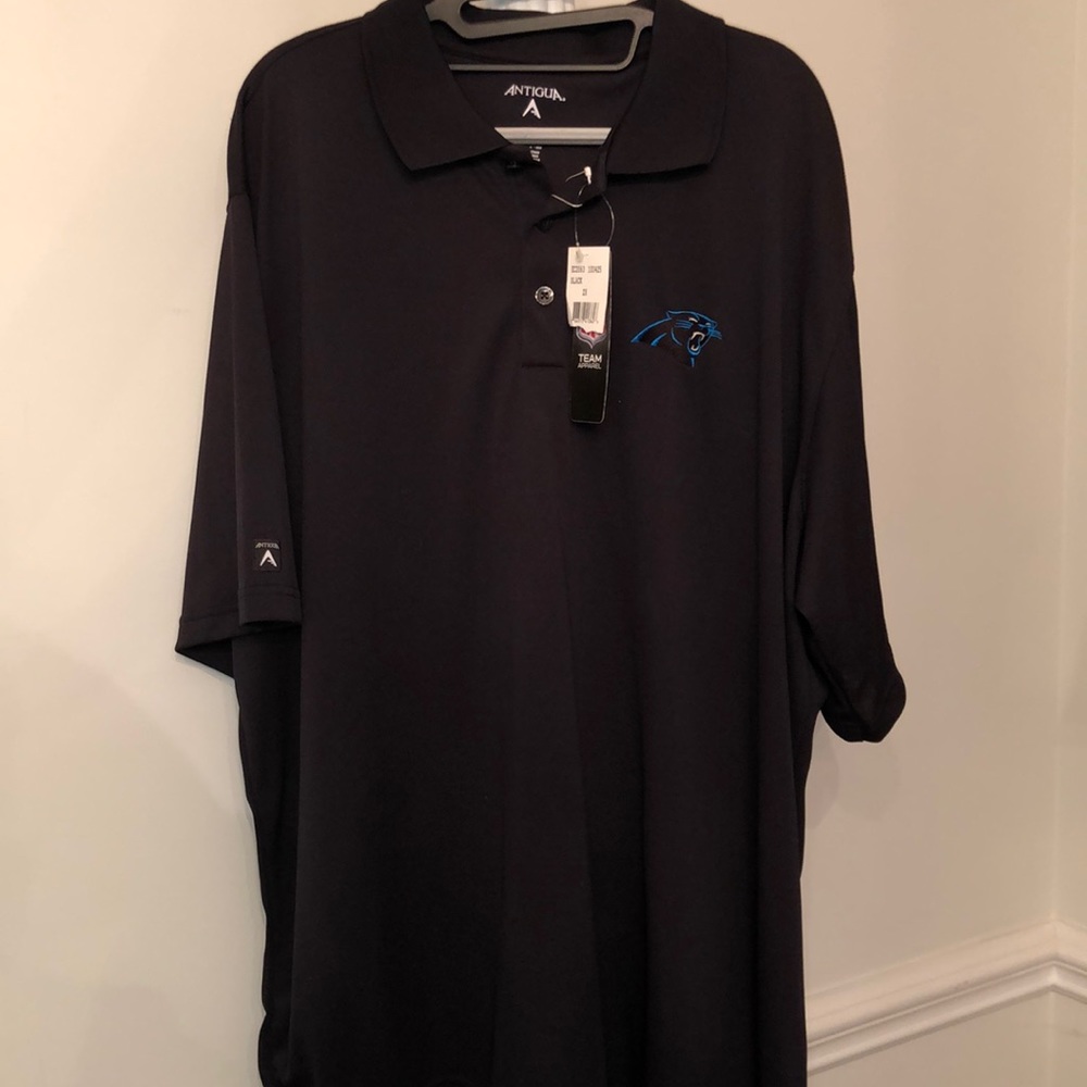 Antigua Polo Carolina Panthers shirt new tags XXL